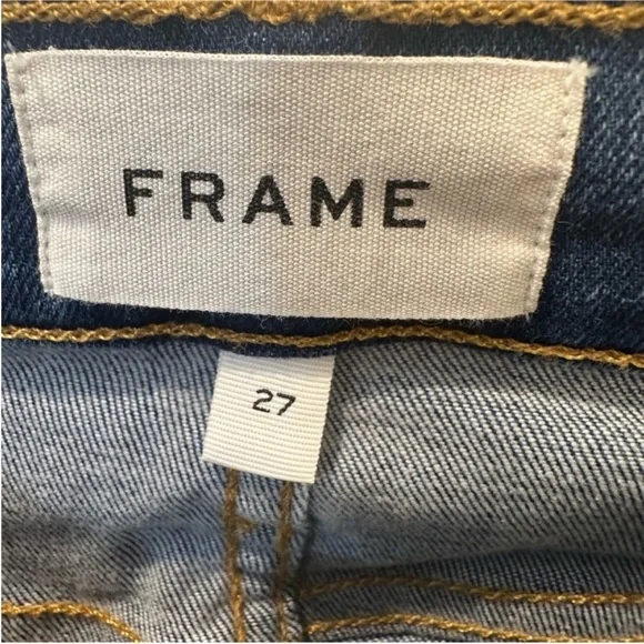 FRAME Le Skinny de Jeanne Crop distressed jeans 27 EUC - Picture 5 of 7